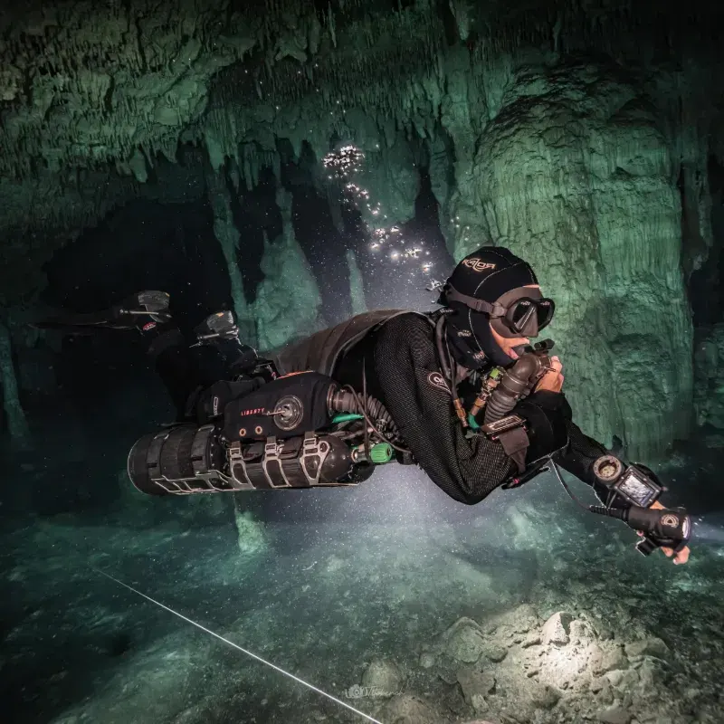 Entrenamiento Liberty CCR en los cenotes de México