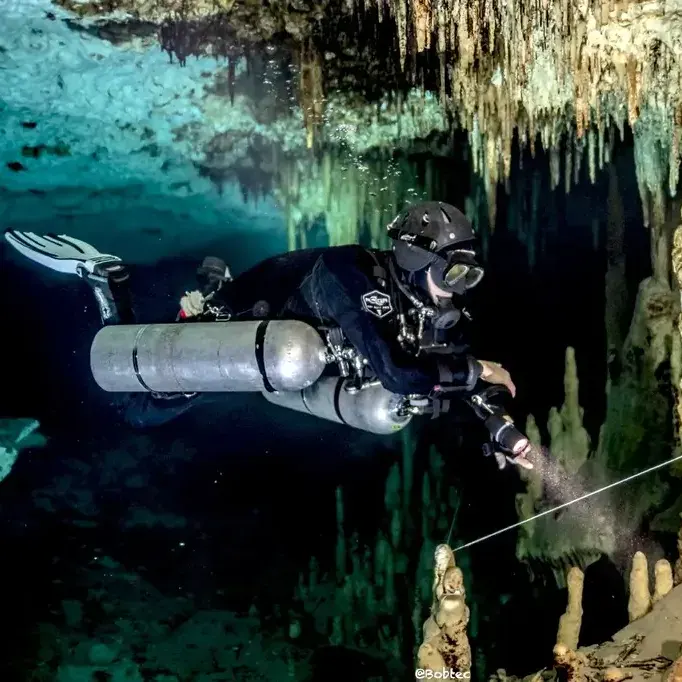 TDI Stage Cave Diver Cenotes Mexico