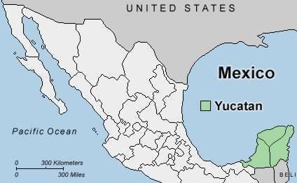 yucatanpeninsula-map – Tech & Cave Diving in Yucatan – Mexico