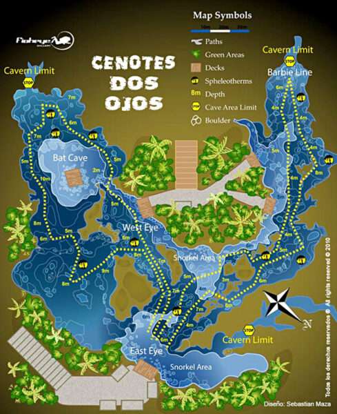 Plongée cenote - plongée caverne - plongée souterraine - cenote dos ojos