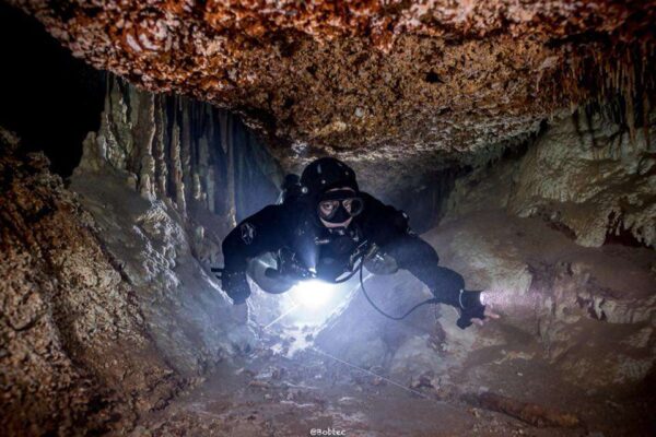 Cave Diving Training In The Cenotes Of Mexico